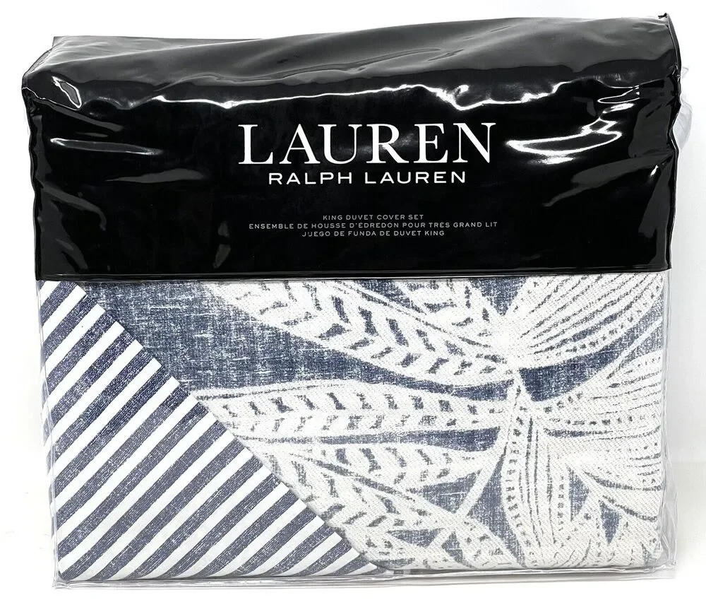 Ralph Lauren EVAN Botanical Palm KING Duvet Set 3 pcs. $385 NIP